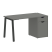 Стол письменный VR.SP-3-138.1.A 1380x720x750 (Серый/Белый Металл)