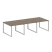 Переговорный стол 3 столешницы Metal System Style БО.ПРГ-3.1 3000x1235x750 (Дуб Наварра/Серый металл)