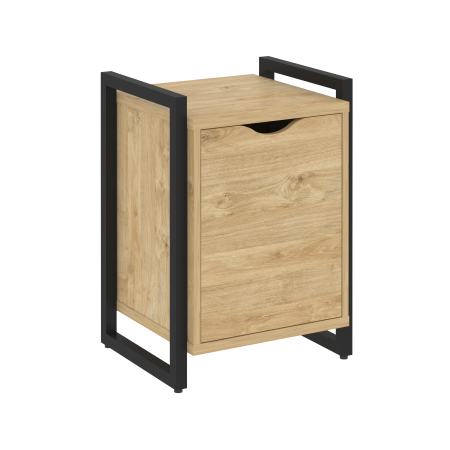 Тумба на регулируемых опорах с распашным фасадом VR.L-T2.O 500x460x719 (Тиквуд Светлый/Черный металл)