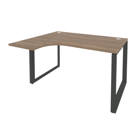 Стол эргономичный левый на О-образном м/к Onix O.MO-SA-3L 1380x1180x750 (Дуб Аризона/Черный металл)