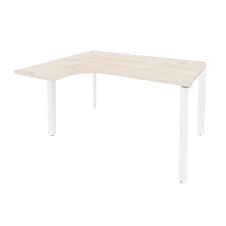 Стол эргономичный левый на П-образном м/к Onix O.MP-SA-3L 1380x1180x750 (Денвер Светлый/Белый Металл)