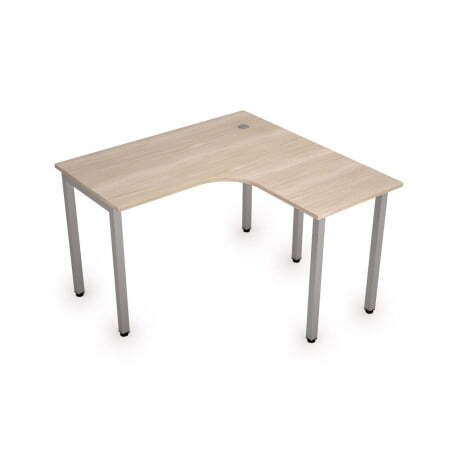 Стол письменный для персонала на металлокаркасе правый одиночная опора заказывается отдельно Стиль 2 (ДубСерый)