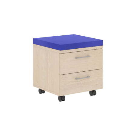 Тумба мобильная подушка синяя Xten XMC-2D + XMC-2D-3 465x450x504 (Бук тиара)