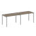 Рабочая станция на 2 раб.места Metal System Style БП.СМ-2.2 2400x720x750 (Дуб Наварра/Серый металл)