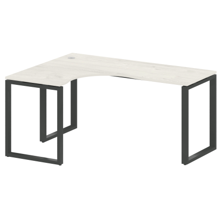 Стол криволинейный левый Metal System Style БО.СА-4 Л 1600x1200x750 (Дуб Наварра/Антрацит металл)