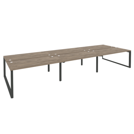Рабочая станция на О-образном м/к Onix O.MO-D.RS-6.4.8 4740x1635x750 (Тиквуд Темный/Черный металл)