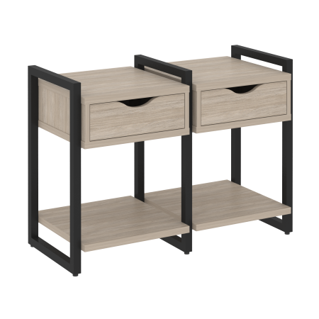 Тумба на регулируемых опорах наборная VR.L-TN-1.O 970x460x719 (Дуб Аттик/Черный металл)