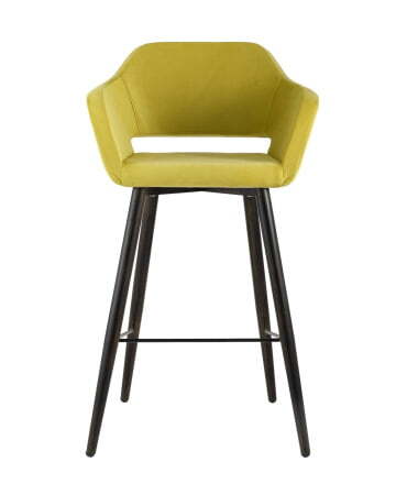 Стул барный Саймон велюр золотистый (Стул барный Саймон золотистый)