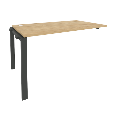 Наборный элемент рабочей станции на П-образном м/к Onix O.MP-1.NRS-3.8 1380x800x750 (Тиквуд Светлый/Черный металл)
