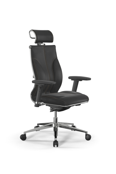 Кресло для руководителя Метта Samurai M3-11D - Infinity /Kc06/Wm06/D03P/H2cL-3D(M26.B32.G25.W03) (Черный | Бежевый)