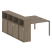Рабочая станция с опорным шкафом-купе Metal System Style БП.РС-СШК-4.3 1910x2332x1098 (Дуб Наварра/Серый металл)