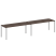 Рабочая станция на 2 раб.места Metal System Style БП.СМ-2.5 3600x720x750 (Дуб Наварра/Серый металл)