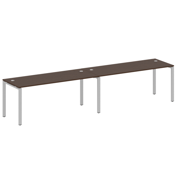 Рабочая станция на 2 раб.места Metal System Style БП.СМ-2.5 3600x720x750 (Венге Цаво/Серый металл)