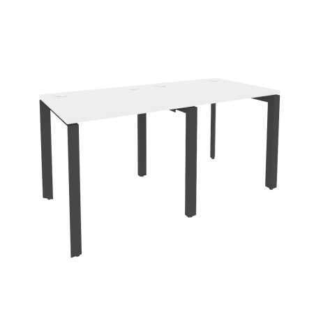 Рабочая станция на П-образном м/к Onix O.MP-RS-2.0.7 1560x720x750 (Белый Бриллиант/Черный металл)