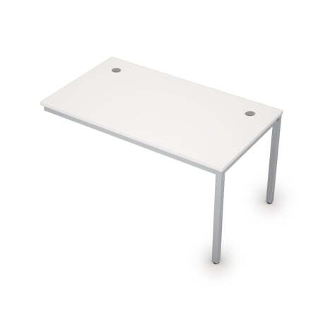 6МБК.189 Линейные бенч-системы, конечный модуль (1400x800x750) (Белый/Алюминий матовый)