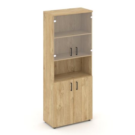 Шкаф высокий широкий SN.STS-105 (796х400х1982) (Тиквуд Светлый/Прозрачный)