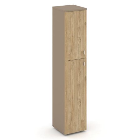 Шкаф высокий узкий левый ES.SU-1.8 (L) (400х420х1977) (Латте/Тиквуд Светлый)