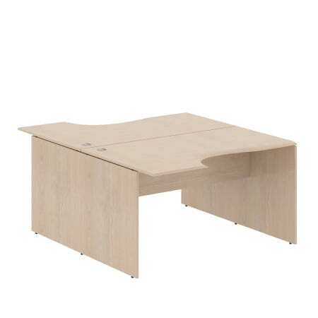 Рабочая станция из 2-х столов Wave W2CET 149.3 1400x1806x750 (Бук тиара)