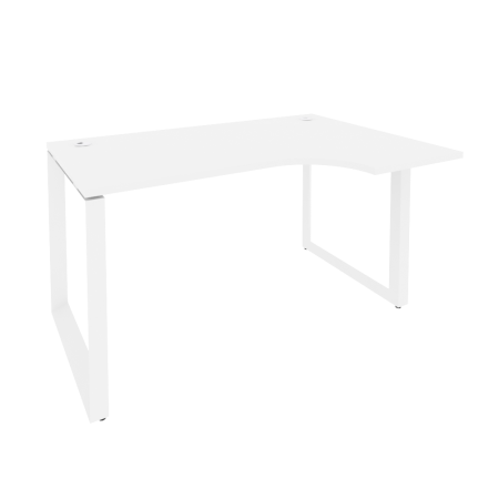 Стол эргономичный правый на О-образном м/к Onix O.MO-SA-2R 1380x980x750 (Белый Бриллиант/Белый Металл)