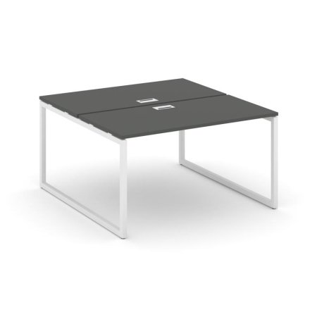 Рабочая станция 2-х сторонняя SN-4O.DRS-023 (1380х1632х750) (Антрацит/Металл Белый)