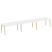 Стол переговорный на деревянных опорах Onix Wood OW.PRG-3.4 4740x980x750 (Тиквуд Светлый/Дуб Темный)