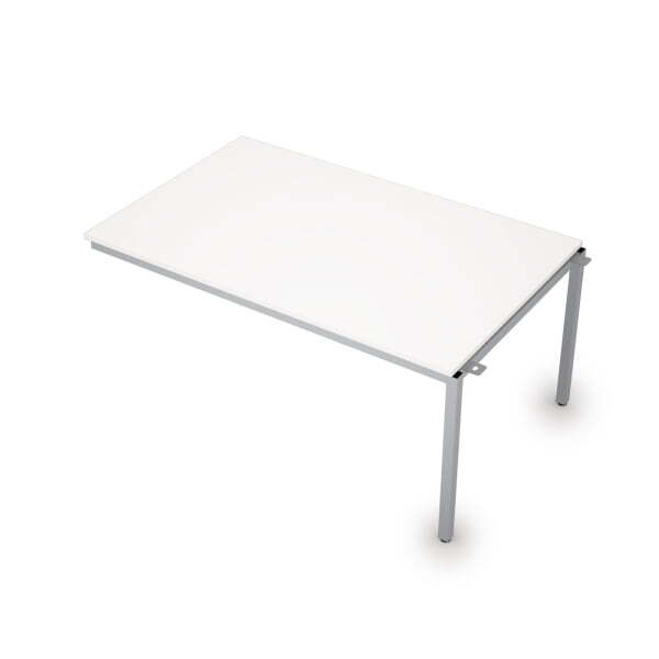 6МПС.004 Бенч-системы для переговорных столов, средний модуль (1600x1000x750) (Белый/Алюминий матовый)