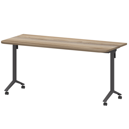 Стол мобильный складной радиусный Моби МБ25-160.70Р 1600x700x750 (Дуб сафари/Антрацит)