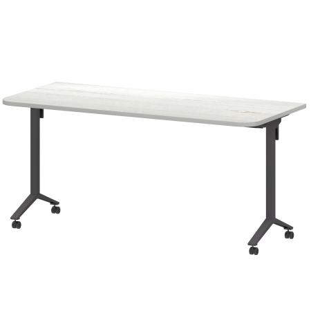 Стол мобильный складной радиусный Моби МБ25-160.70Р 1600x700x750 (Сосна винтер/Антрацит)