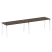 Рабочая станция на 2 рабочих места на А-образном м/к Metal System Style БА.СМ-2.4 3200x720x750 (Дуб наварра/Серый металл)