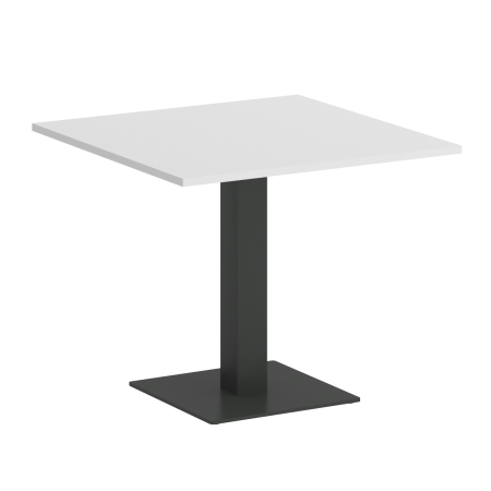 Стол квадратный VR.SP-5-90.2 900x900x750 (Белый Бриллиант/Антрацит Металл)