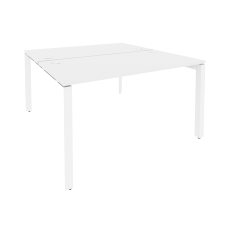 Рабочая станция на П-образном м/к Onix O.MP-D.RS-2.3.7 1380x1475x750 (Белый Бриллиант/Белый Металл)