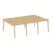 Рабочая станция на деревянных опорах Onix Wood OW.D.RS-6.0.8 2340x1635x750 (Тиквуд Светлый/Дуб Темный)