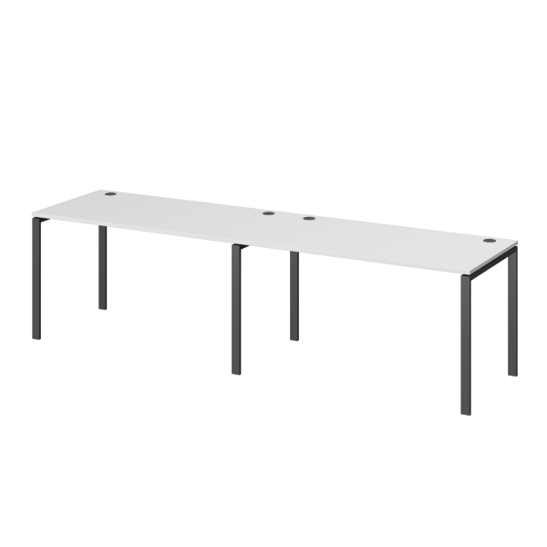Бенч линейный на 2 рабочих места Арго-М АМБЛ-002.60 2400x600x760 (Белый)