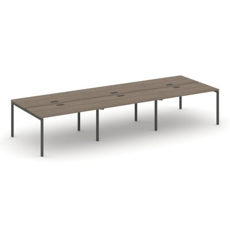 Рабочая станция 2-х сторонняя SN-4P.DRS-064 (4740х1232х750) (Вяз Благородный/Металл Антрацит)