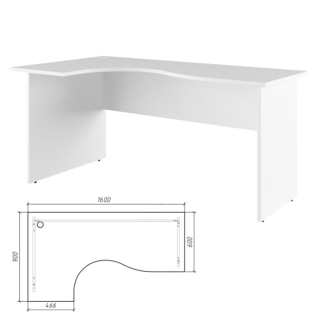 Стол эргономичный Trend TRD296156 1600x900x750 (Белый)