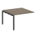 Проходной наборный элемент переговорного стола Metal System Style БП.ППРГ-2 1200x1235x750 (Дуб Наварра/Серый металл)