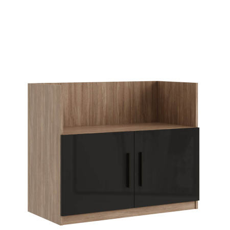 Креденция с нишей, глянец AST33941321 (Дуб/черный)