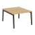 Рабочая станция на деревянных опорах Onix Wood OW.D.RS-2.2.7 1180x1475x750 (Тиквуд Светлый/Дуб Темный)