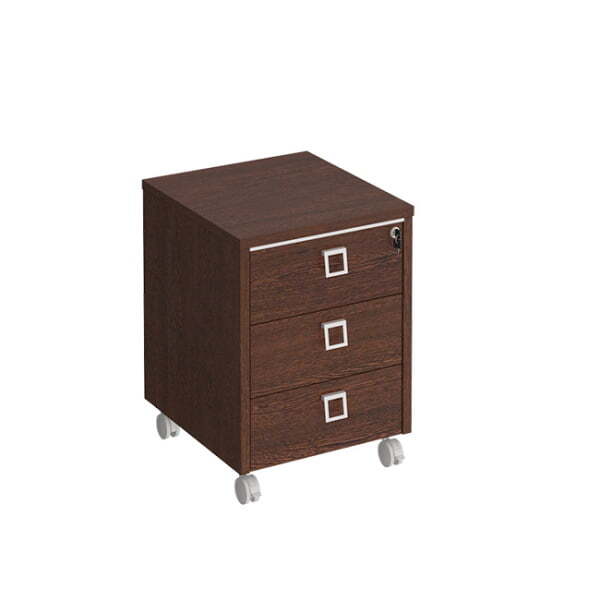 Тумба выкатная 3-ящичная с центральным замком Cosmo КС 213 462x500x633 (Венге виктория)