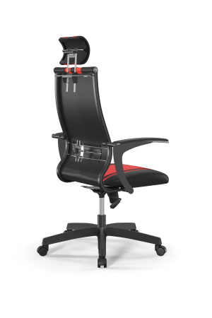 Кресло для руководителя Метта Sit 10 B2-187U - Extra /Kb40/Wh40/U0mL-b/H3mL-G-2D(M09.B02.G15.W01) (Красный | Черный)