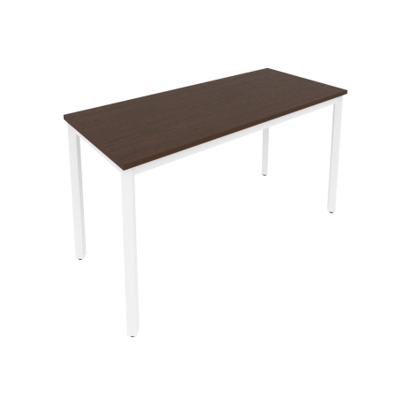Стол письменный на металлокаркасе Slim С.СП-5.1 1380x600x750 (Венге Цаво/Белый металл)