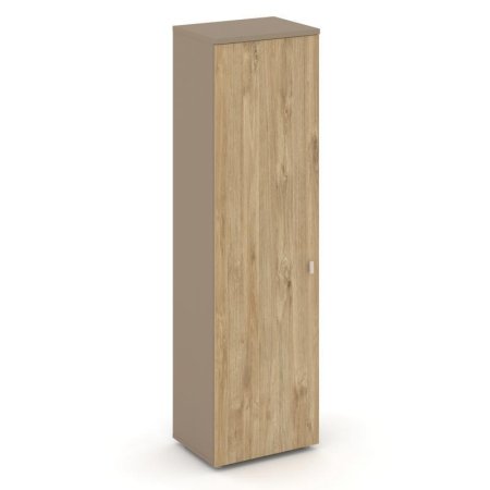 Гардероб узкий (левое исполнение) ES.GB-1 (L) (560х420х1977) (Латте/Тиквуд Светлый)