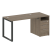 Рабочая станция Metal System Style БО.РС-СТП1.2 1612x750x750 (Дуб Наварра/Серый металл)