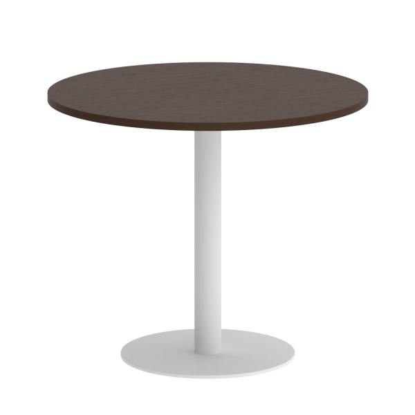 Стол круглый VR.SP-5-90.1 900x900x750 (Венге Цаво/Белый Металл)