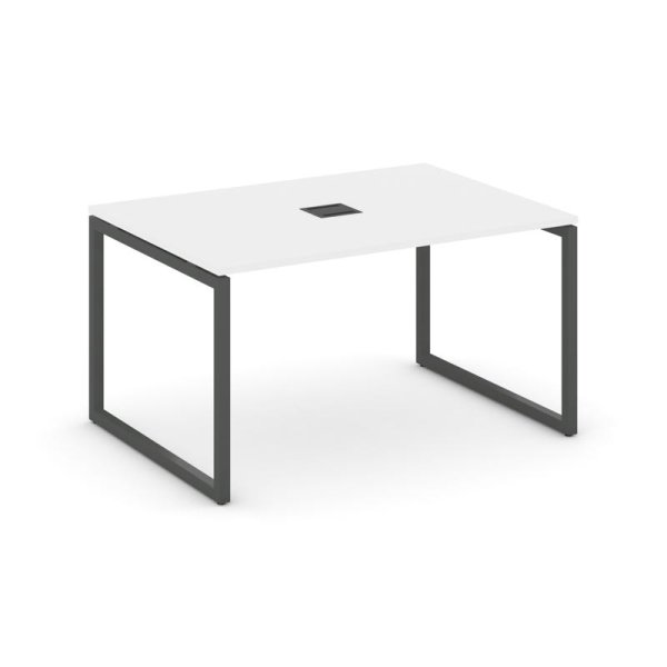 Стол переговорный SN-4O.SPRG-001 (980х980х750) (Белый/Металл Антрацит)