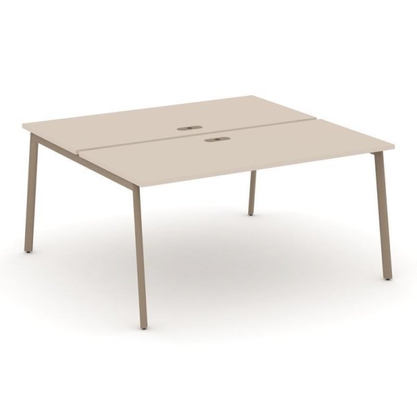 Рабочая станция 2 места ES.D.RS-2.4-LP (1580х1500х750) (Капучино/Металл Латте)