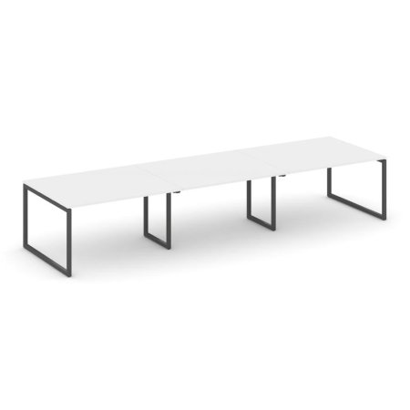 Стол переговорный SN-4O.SPRG-053.3 (4410х1180х750) (Белый/Металл Антрацит)