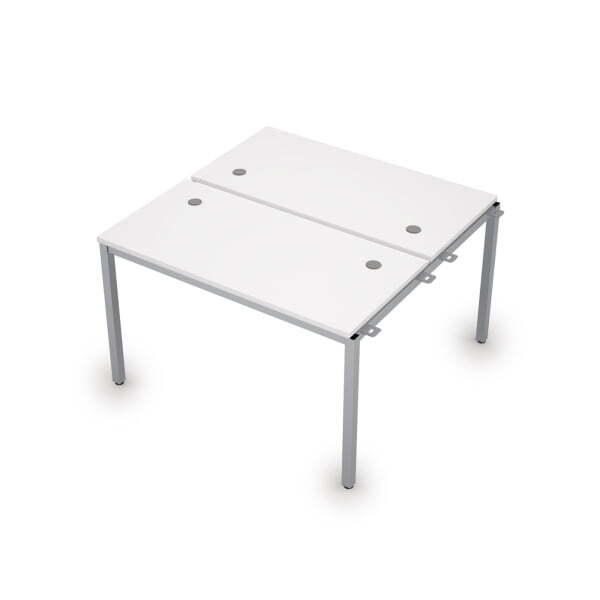 6МБН.268 Сдвоенные бенч-системы, начальный модуль (1200x1235x750) (Белый/Алюминий матовый)