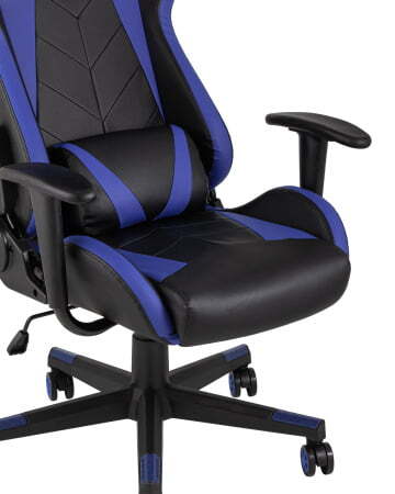 Кресло игровое TopChairs Gallardo синее (Геймерское кресло Gallardo синий)
