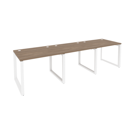 Рабочая станция на О-образном м/к Onix O.MO-RS-3.1.8 2940x800x750 (Дуб Аризона/Белый Металл)